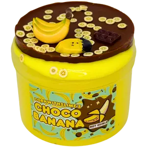 Choco Banana 8oz Slime Thick & Glossy x Soy Wax Topper Texture Scented Chocolate Banana