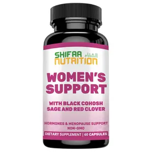 SHIFAA NUTRITION Halal Hormone Balance Supplements for Women - Black Cohosh & Red Clover - 30 Servings