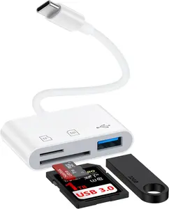 USB C SD Memory Card Reader for  Galaxy S25 Ultra Edge S24 S23 S22 S20 A17 A16 A15 USB 3.0 High Speed Type C Camera  TF Card Reader Adapter for  17 Pro 16e 16 Pro Max 15 iPad/Android