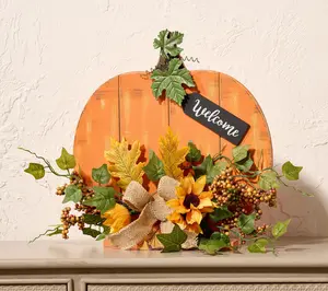 Harvest Welcome Sign with Sunflowers and Ivy