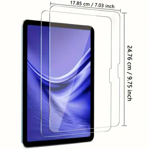 2-piece set suitable for iPad Air 11 inch (2025/2024, 7th&6th generation), device safety, simple appearance, easy installation, compatible accessories tempered glass screen protector [Fa ID compatible]