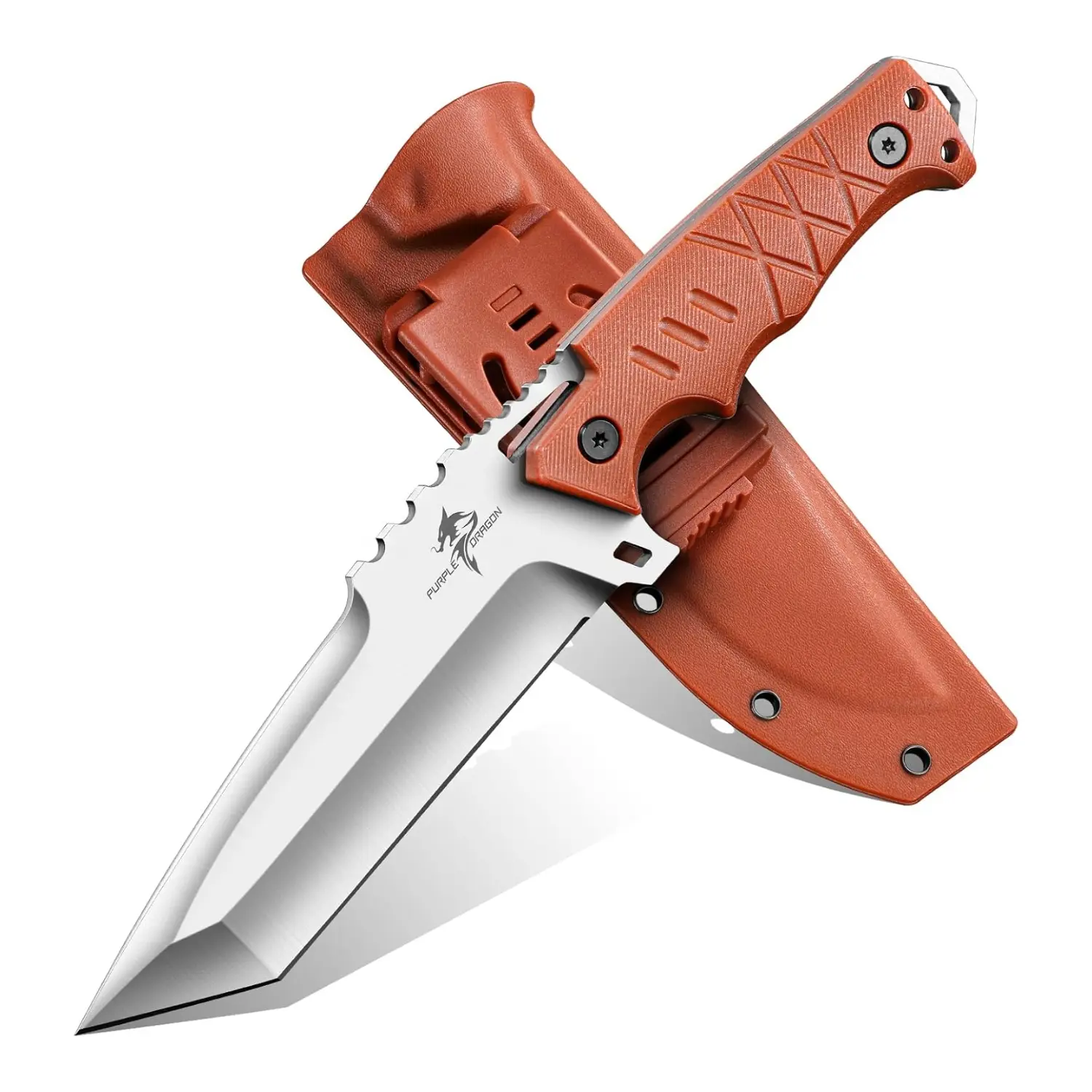 Purple Dragon Garden Knife with Sheath – D2 Steel Garden Knife for Camping, Bushcraft & Outdoor Use, Ergonomic G10 Handle | Practical Gardening Gear Gift for Men