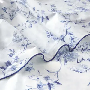 Malacca Blue on White Flat Sheet
