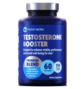 Testosterone Booster Supplement for Men - Male Enhancing Test Boost - Ashwagandha, Tongkat Ali, Rhodiola, Tribulus, Vitamin D3, B6, B12 - Workout, Muscle Builder, Strength, Energy, Performance - 120ct