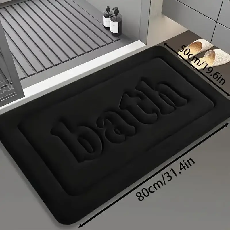 Ultra Soft Absorbent Bath Mat, 25D Thick Non-Slip, Luxury Memory Foam Pad, Quick Dry, Comfortable Home Decor, Bathroom Accessory, Water Absorbent Mat, Bathroom Mats, Quick Drying Bath Mat