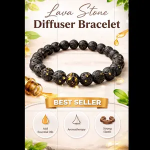Lava Stone Diffuser Bracelet with Fragrance Oil