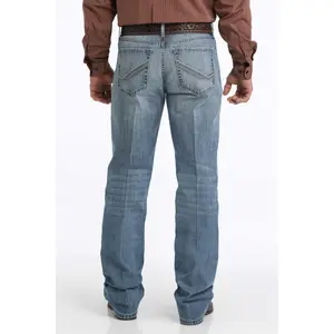 CINCH JEAN GRANT RELAXED MID RISE BOOTCUT LIGHT WASHED - MB30637001