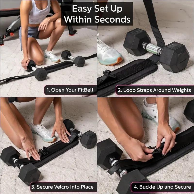 Hip Thrust Adjustable Resistance Weight Belt for Home Workouts, Kettlebell Training & Butt Shaping with Extra Cushioning and Adjustable Resistance