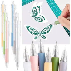 6 Pieces Art Cutting Tools Knife Pen Craft Paper Cutter Pen Carving Tools for DIY Kit Scrapbooking Drawing and Crafting Utility Precision Paper Cutting Tool