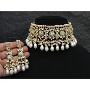 Mint Kundan Choker