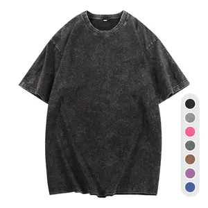 Digitex Men's Oversized Cotton T-Shirts,Unisex Loose-Fit Short Sleeve Basic Mineral Wash Oversized Streetwear Baggy Menswear Crewneck Casual Plain