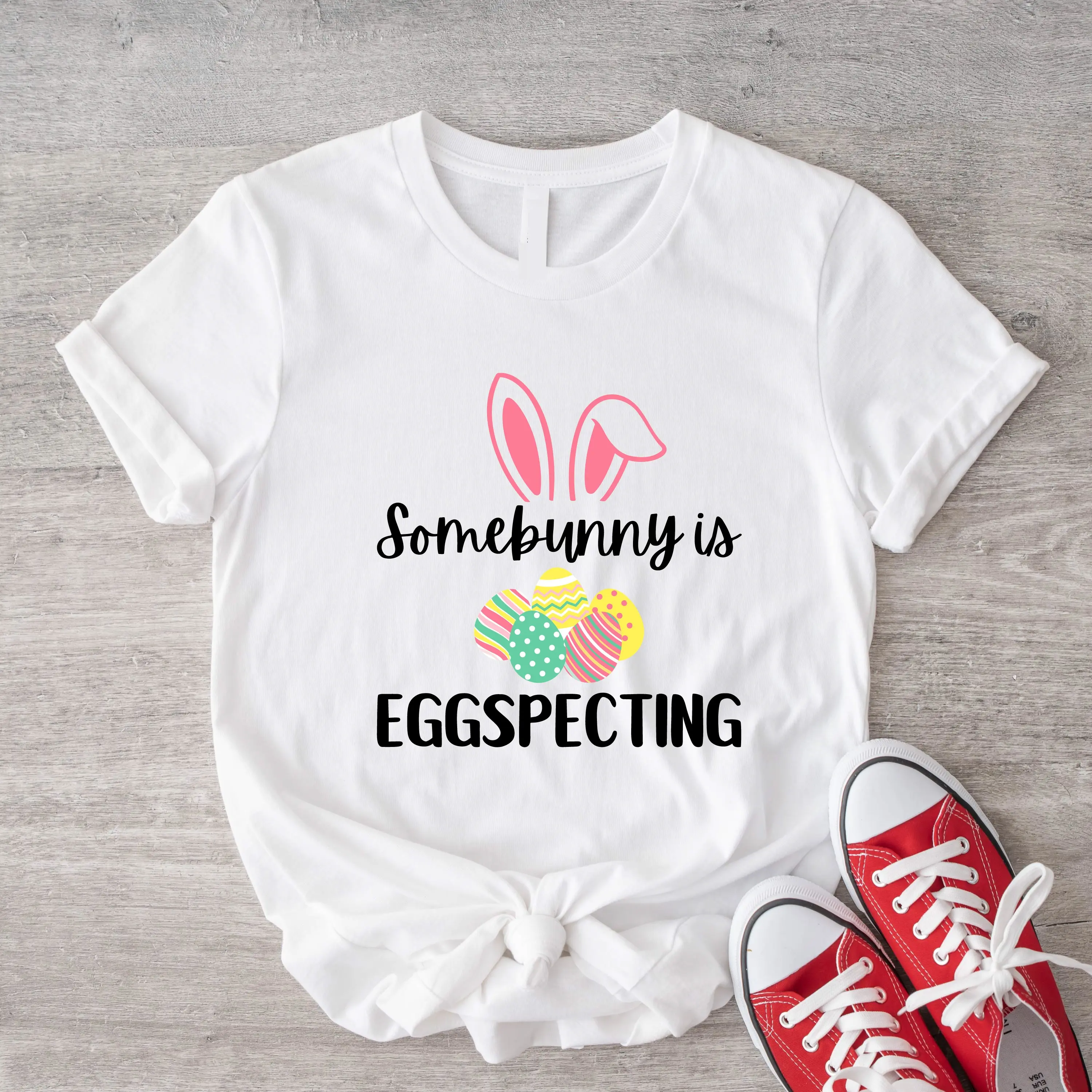 Easter Pregnancy T-shirt, Some Bunny Is Eggspecting Shirt, Spring Baby Announce Tee, Surprise Pregnancy T Shirt, Funny Pregnancy Reveal Shirts, Easter Tees Gift.