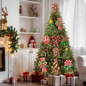 9 Piece Candy Tree Decor Set, Perfect Christmas Tree Ornaments, Nine Styles Available, Home Holiday Decoration Accessories