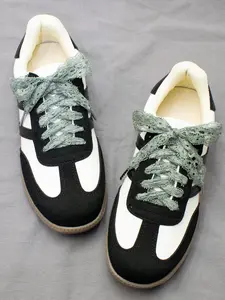 Random Pattern Lace Trim Shoes Laces, Fashionable Shoes Laces for Women's Sneakers, Casual Shoes Accessories for Daily Wear