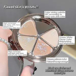 Pink Sweetheart Concealer Palette, four-color coverage, comes with its own color palette, suitable for daily use, enhances skin tone, smooth application, two options available