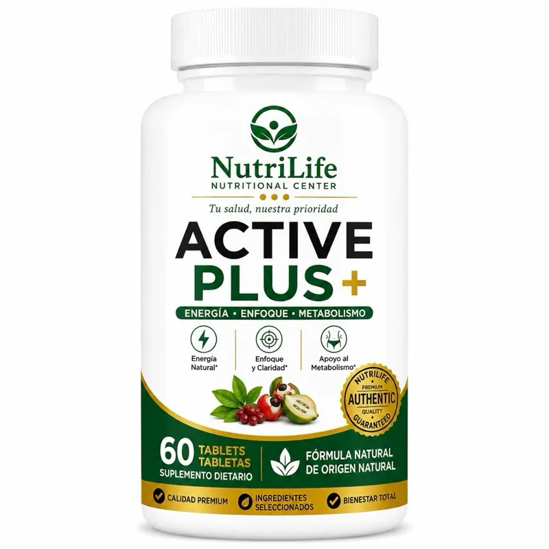 Active Plus+ | Energía, Enfoque y Apoyo al Metabolismo | 60 Tabletas
