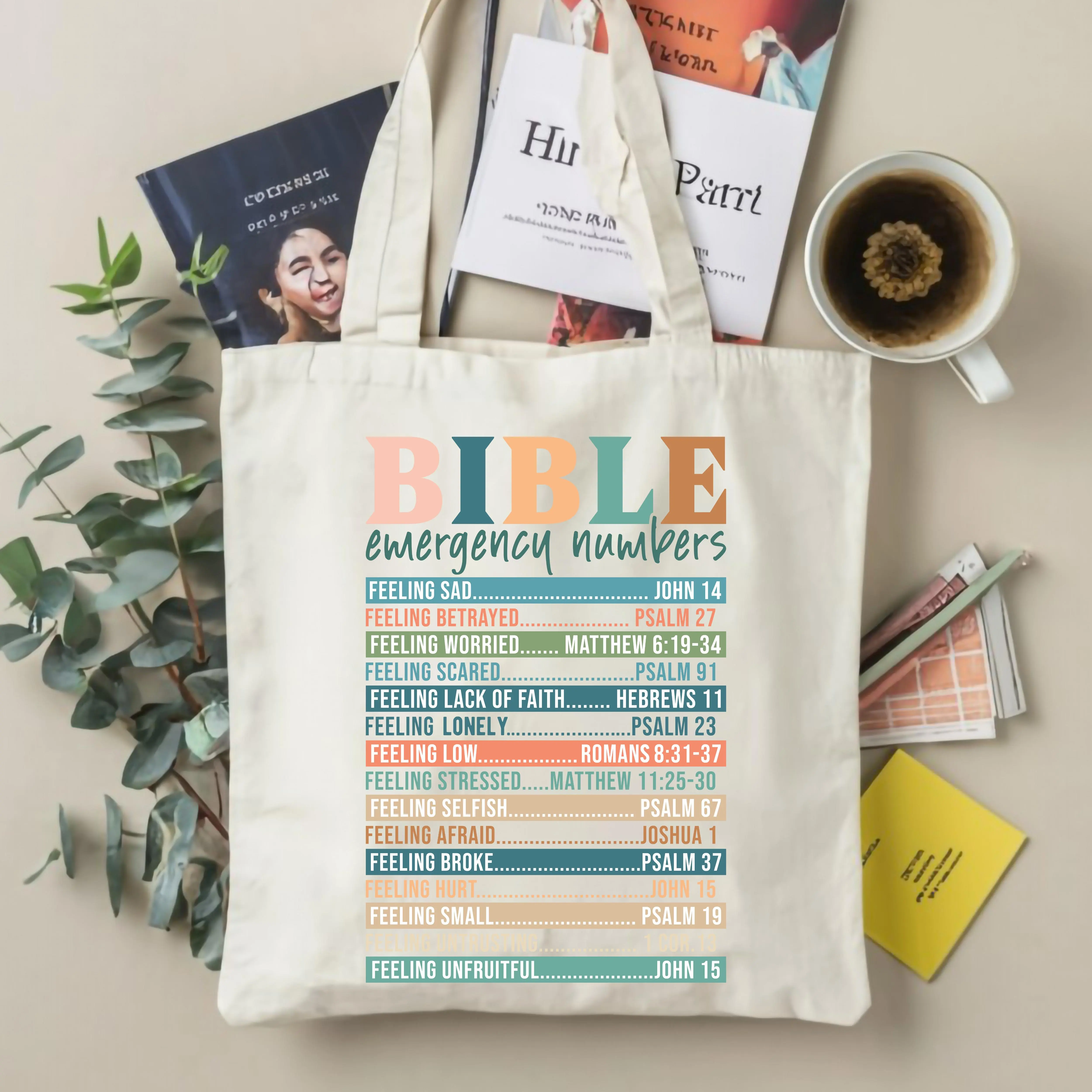 Bible Emergency Numbers Tote Bag