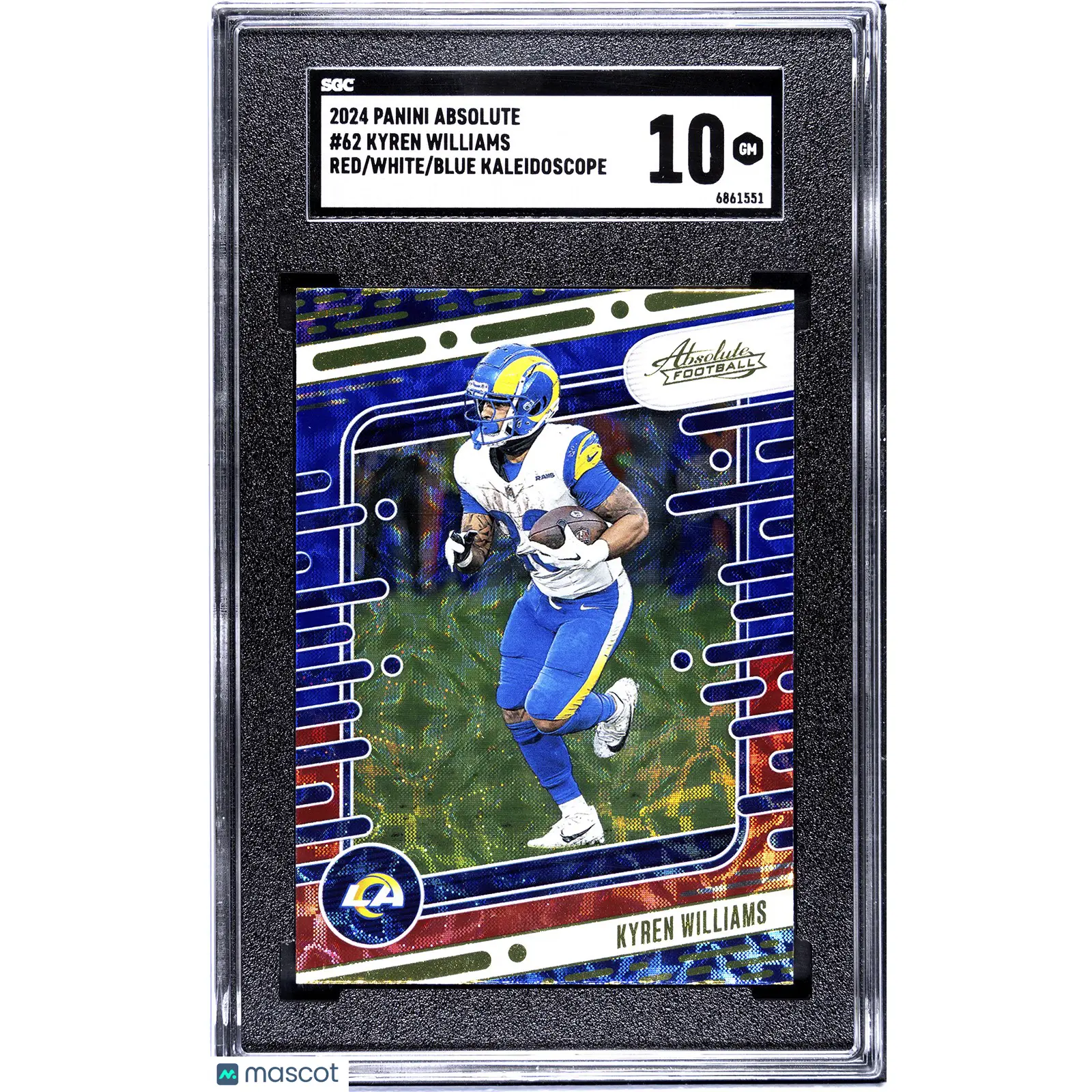 2024 Absolute Red/White/Blue Kaleidoscope #62 Kyren Williams - LA Rams SGC 10