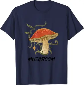 Mushroom Hunting Fungiphile Psychedelic Mushrooms Hunter T-Shirt - Elizabethmc Shop 91B0B3L855X8