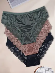 High-Waist Postpartum Shapewear Panties - Silky Breathable & Lace Trim, 3D Belly Control & Butt Lift, C-Section Friendly - Smooth & No Wedgie Fit, 3-Pack Underwear