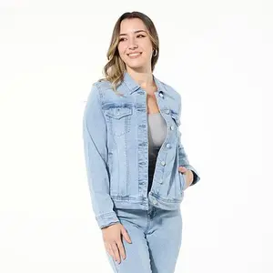 DG2 by Diane Gilman New Classic Stretch Denim Embroidered Jean Jacket