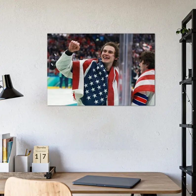 [Poster No Frame] Team USA Men's Hockey Poster - Ice Hockey Gold Medal Match 2026- Wall Art Gift