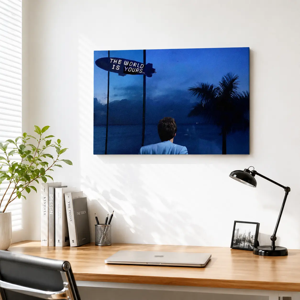 SCARFACE TONY MONTANA The World Is Yours Movie Scene Poster Real Movie Scarface Scene Canvas Wall Art bedroom decor for Home Decor Classic Cinema Essential dopamine decor