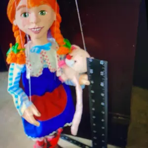Hand Carved Marionette Puppet Signed Wooden String Theater Puppets - Classic & Novelty Toy