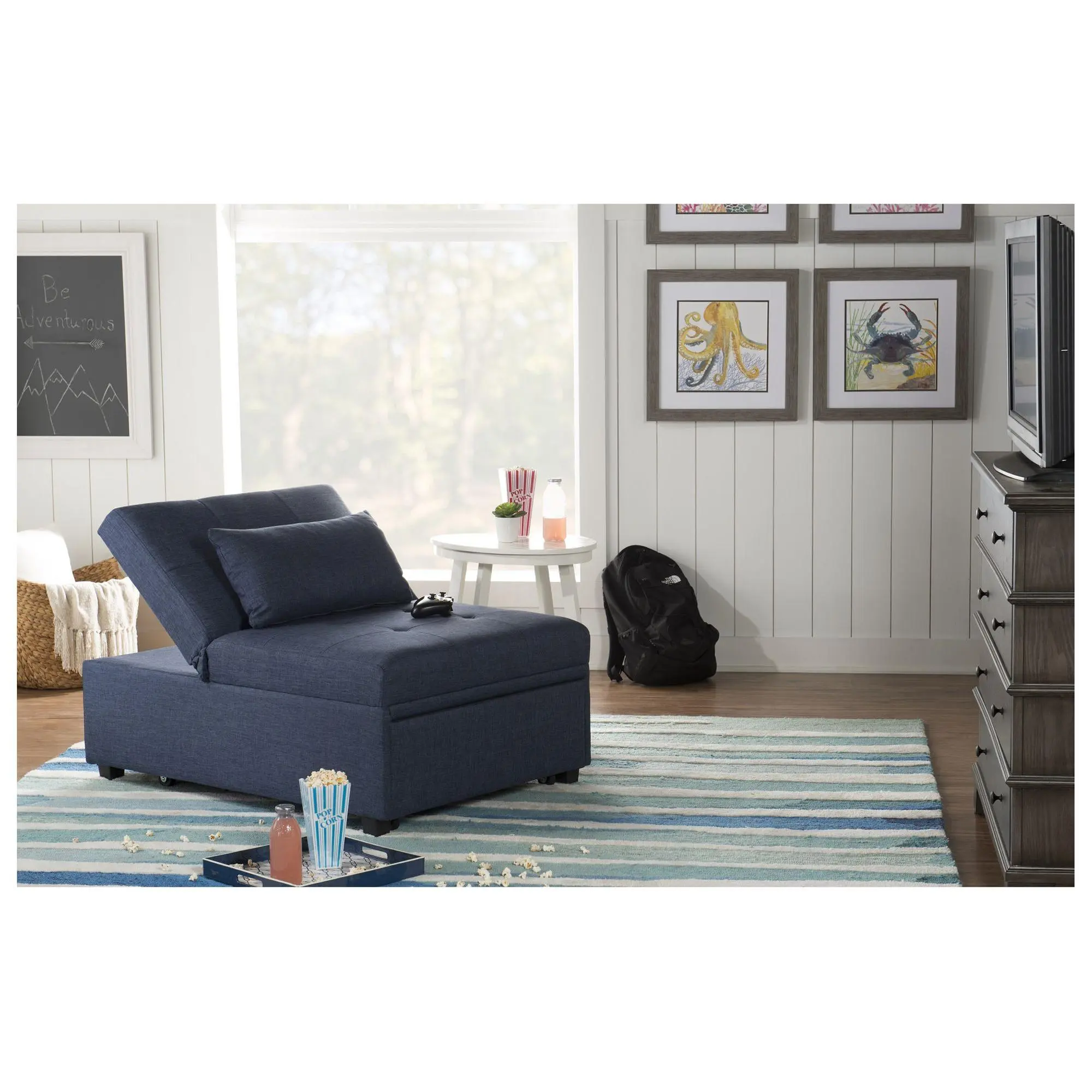 Linon Home Decor Clive Upholstered ConvertibleSofa Bed Linon Home Decor Clive Upholstered ConvertibleSofa Bed