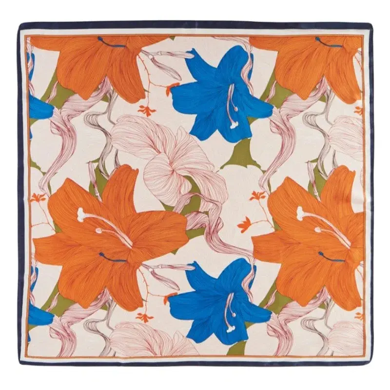 Assorted Lily Flower Print Scarf