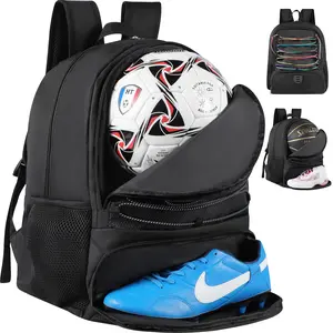 Back to school season student basketball bag Backpack Sneakers compartment 30L capacity lightweight breathable bag Football bag Backpack suitable for volleyball football sports travel school gym
