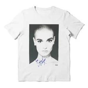 Vtg Sinead O'Connor Music Lover White T-Shirt, One Side, Unisex Menswear Top Tee, Heavy Cotton Fabric vintage Streetwear Tshirt