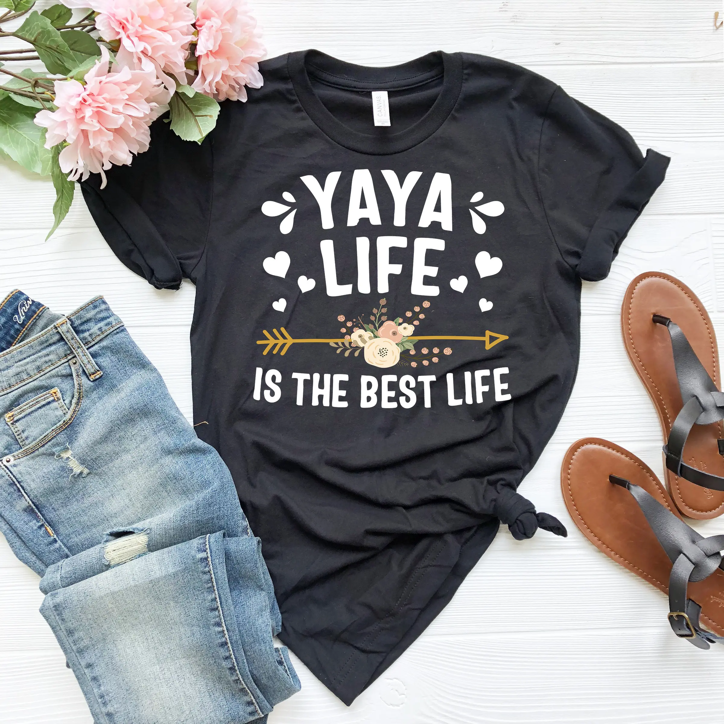 Yaya Life Is The Best Life Shirt Yaya Shirt Mothers Day Personalized Yaya Shirt New Yaya Shirt Cute Yaya Gift