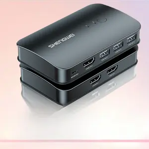 2 Port HDMI KVM Switch 2 In 1 Out USB Sharing Screen Switcher