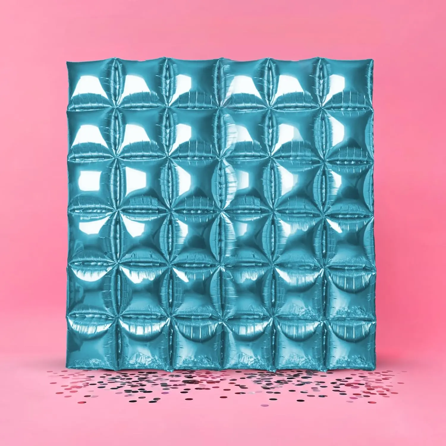 Dual Tone Square Foil Balloon Wall Backdrop Kit for Party Event Decor