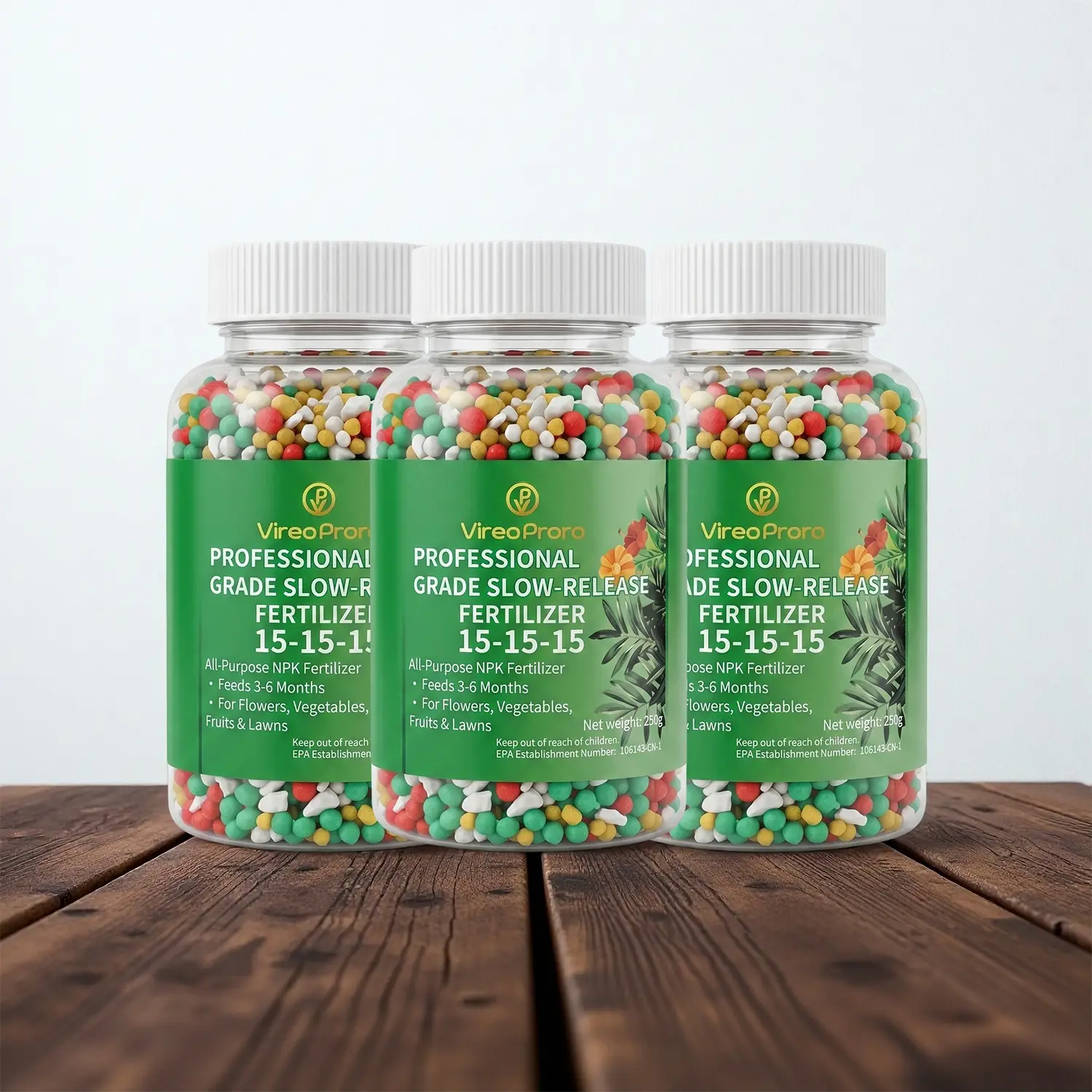 E02 Granular Slow-Release Plant Fertilizer - Balanced Nutrients for Indoor/Outdoor Plants, Garden Soil Improvement