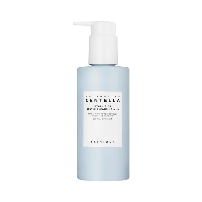 [SKIN1004] Madagascar Centella Hyalu-Cica Gentle Cleansing Milk 200ml - Hyaluronic Acid, Moisture-rich essence, Brightening, Hydrating, Low-Irritation Cleansing Milk, Strengthens the Damaged Skin Barrier