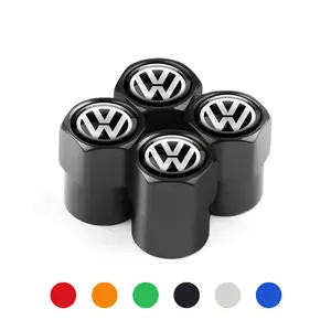 4Pcs Aluminum Car Wheel Valve Caps Anti Dust Cover Accessories For Volkswagen VW Touran TSI TDI Beetle Scirocco Bora MK4 MK6 MK5 MK7 GTI Touareg Polo Tiguan Jetta