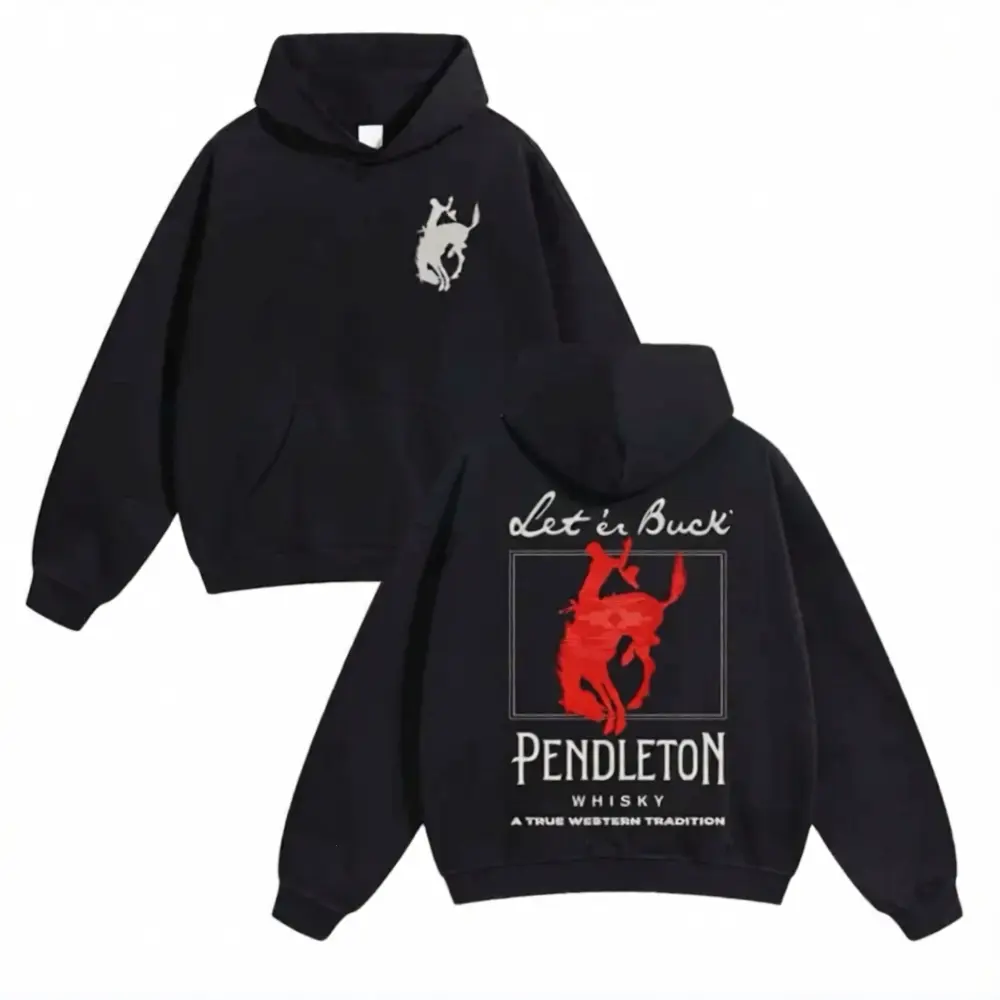 Unisex Western Graphic Pullover Hoodie – Vintage Country Style Sweatshirt, Vintage Cowboy Graphic Hoodie, Rugged Outdoor Fashion