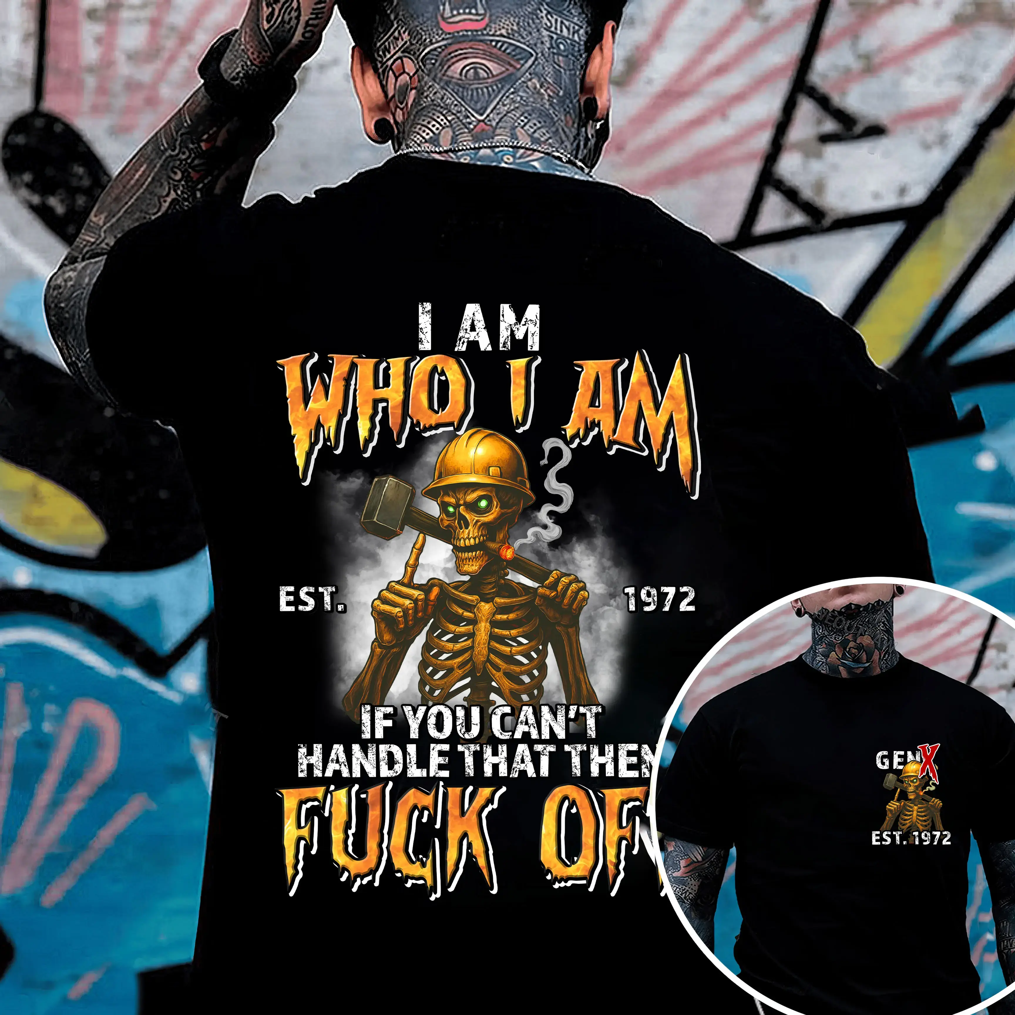 Personalized Year 1965-1980 Generation X , If You Can't Handle That Then Fk Off Shirt, GenerationX Est.1972 Shirt
