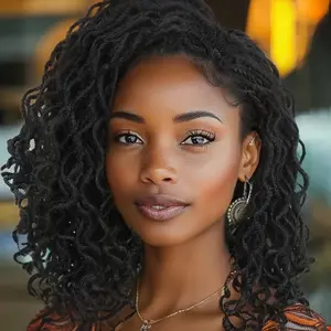Short Afro Curly Dreadlock Wig with Full Lace, Featuring Glueless Knotless Box Braids. It'S Lightweight, Flame Retardant, And Has a Pre-Plucked Hairline, Making It Perfect for Everyday Wear And Special Occasions Like Halloween, Christmas