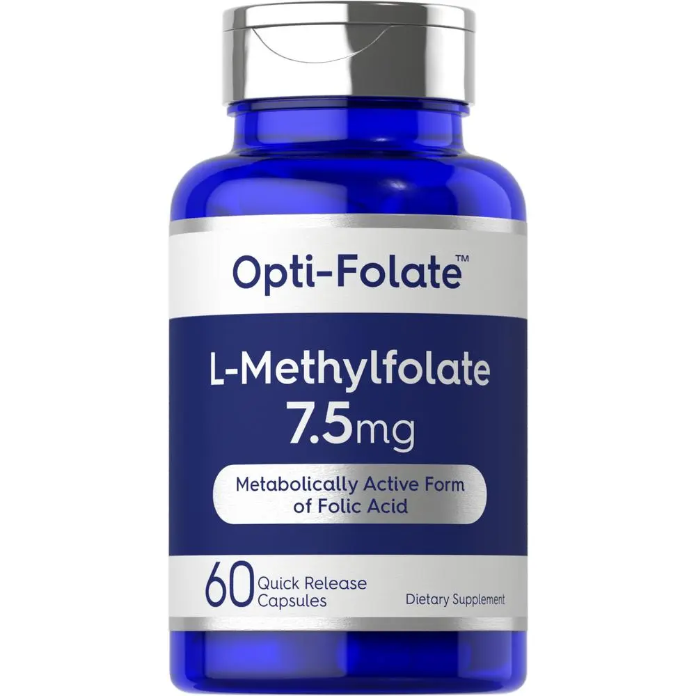 Carlyle L Methylfolate 7.5 mg | 60 Capsules | Optimized and Activated | Non-GMO, Gluten Free | Methyl Folate, 5-MTHF | by Opti-Folate Carlyle L Methylfolate 7.5 mg | 60 Capsules | Optimized and Activated | Non-GMO, Gluten Free | Methyl Folate, 5-MTHF | by Opti-Folate
