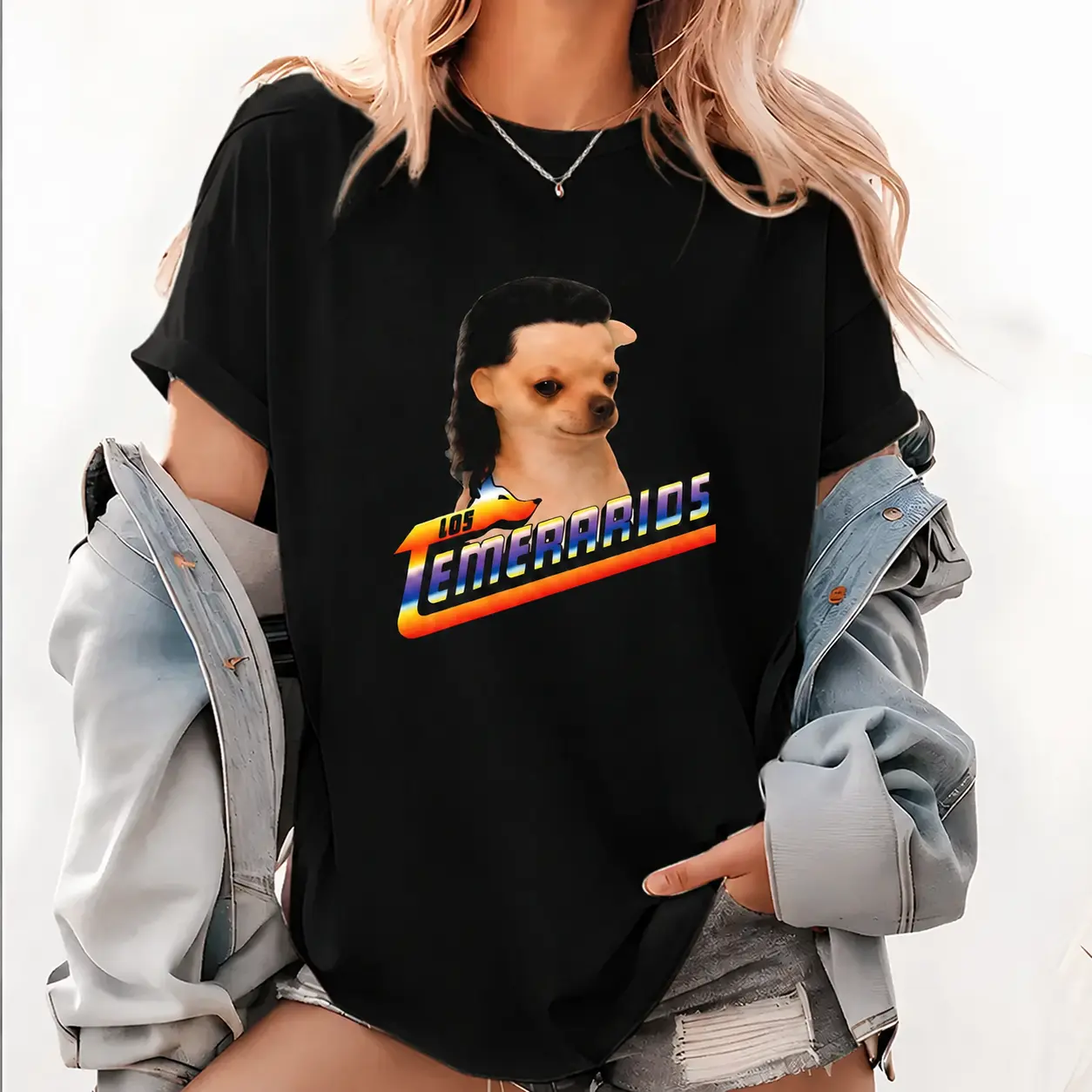 Los Temerarios Dog Collection Shirt Trendy Funny Cotton Crew Neck Graphic Tees For Men And Women T-Shirt