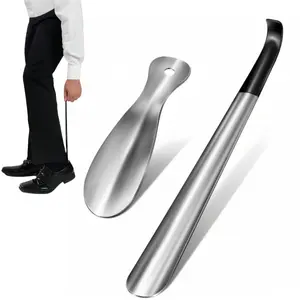 LMMAKE Stainless Steel Shoehorn Set – 16.5" Long Handle & 7.5" Travel Size for Seniors, Non-Slip, Durable, Easy Shoe Wearing, Footwear Essential