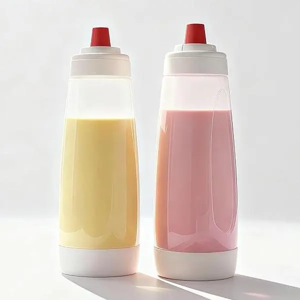 Pancake Batter Dispenser Bottle for Mixing and Pouring Perfect Batter Ideal for Pancakes Muffins Cupcakes and More Essential Mixer and Shaker Bottle for Kitchen Cooking and Baking