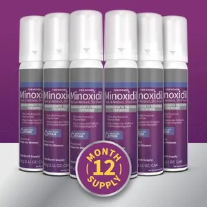 Hair Regrowth Treatment Minoxidil Foam for Women, 2.11 fl oz, 6-count Haircare Comfort