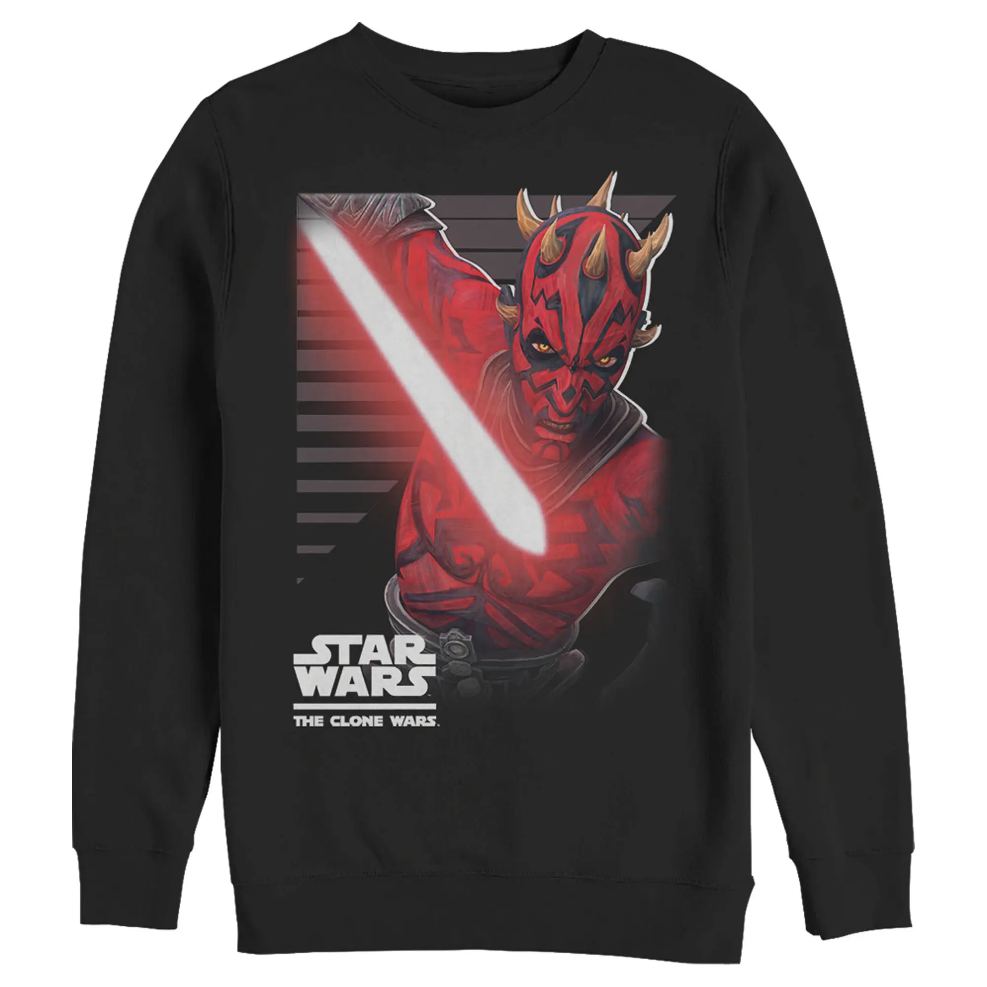 Men's Stylish Star Wars: The Clone Wars Maul Strikes Pullover Sweatshirt - Round Neck, Long Sleeve Sweaters, Fashion, Digital Print