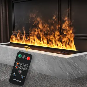 Water Vapor Fireplace Recessed Flame Color Realistic Atomized Flame, Electric Fireplace with Manual Water Control and Remote Control,with 5ft Power Cord
