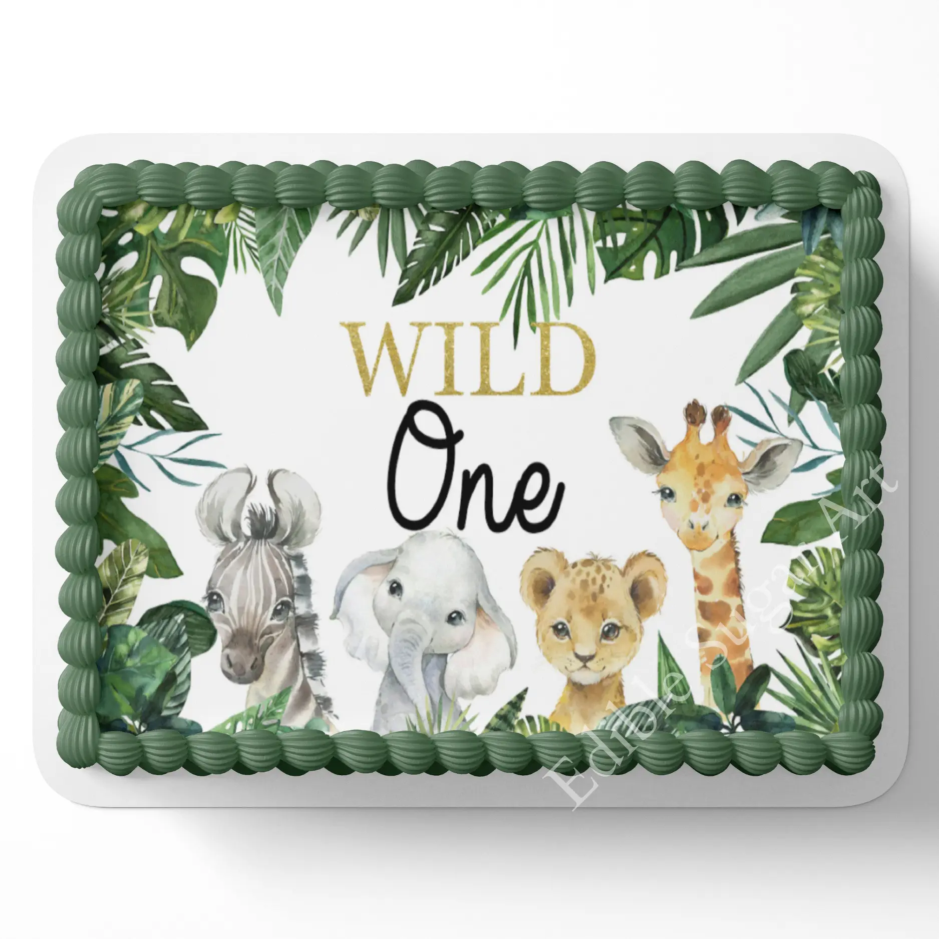 WILD ONE First Birthday  CAKE Topper Edible Image Wild One Birthday party cake Edible Image Safari Baby shower cake Decorations Personalized cake topper