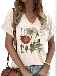 Baggy workout shirt poppy